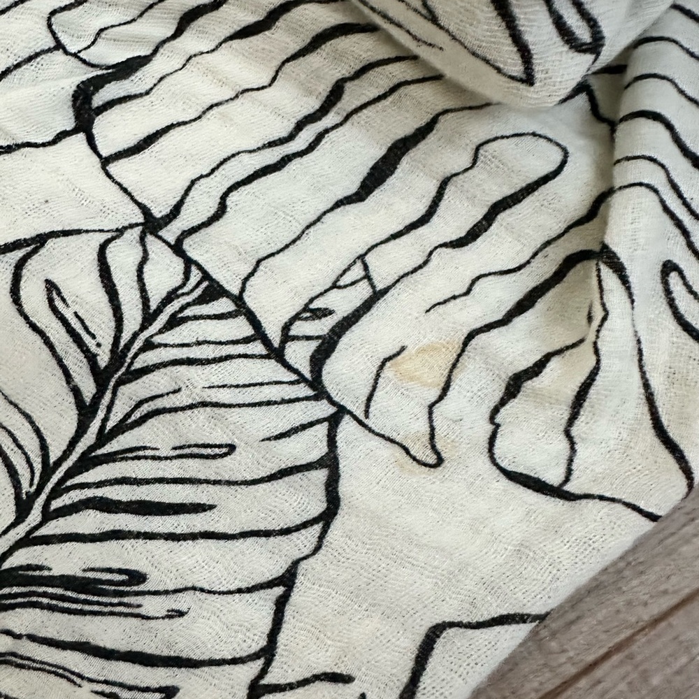 Elan Strapless Cream Leaf Print Dress - Picture 7 of 13